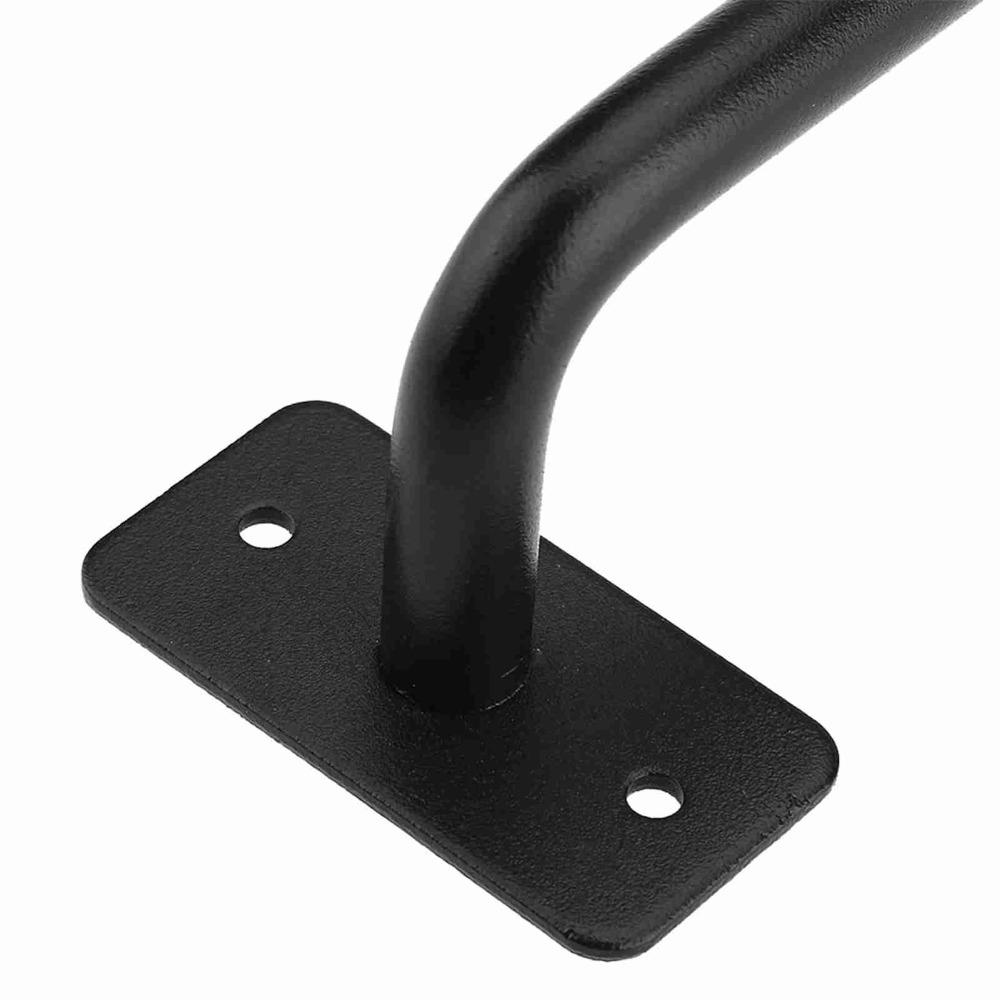 Black Heavy Duty Door Pull Reinforced Metal Gate Handle Heavy Sliding Barn Door Handle Garages