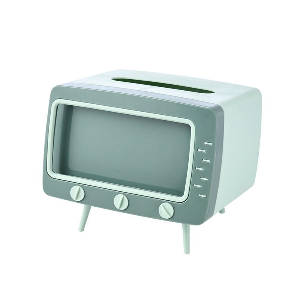 Square TV Desktop Tissue Box Plastic Tissue Dispenser Multi Functional Napkins Holder Dormitory