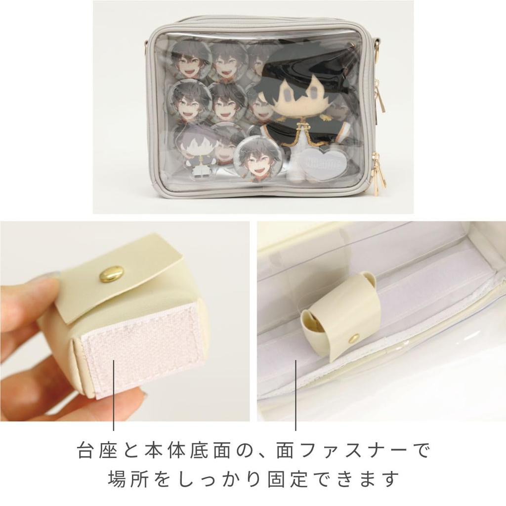 Toyo Case OSHiiRE Plush Bag, 25 x 20cm, Ita-Bag, Oshikatsu (Black Body x Black Lid) OSHI-NB2520BKBK