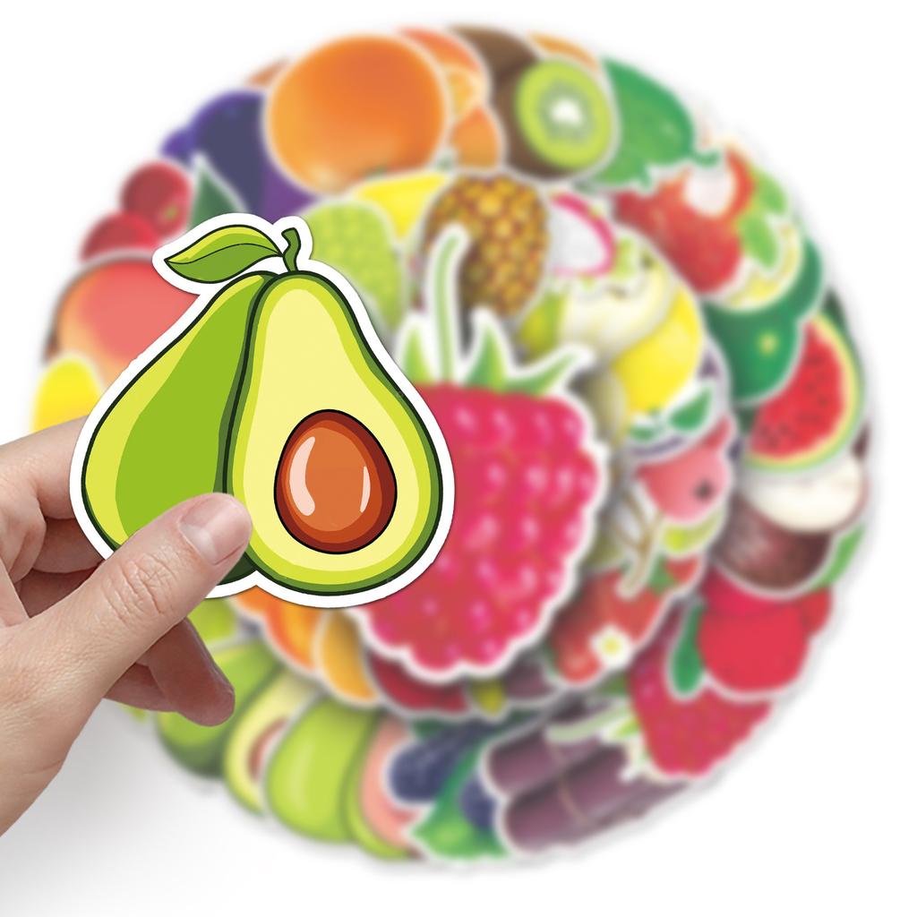 50 Fruit Doodle Personality Cartoon Children's Creative DIY Mobile Phone Case Water Cup Suitcase Sticker Waterproof