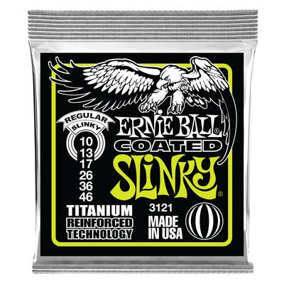 Струны для электрогитары Ernie Ball 3121 С покрытием Regular Slinky [Оригинал] (10-46)