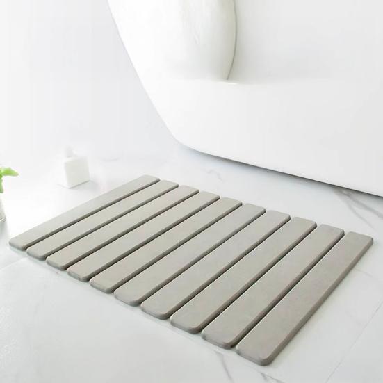 Diatom Ooze Bathroom Mat Anti-Slip Foldable Quick Water Absorbent Bathroom Rug Foldable