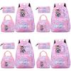 3Pcs/set 26 English Letter Kpop Printed Backpack Handbag Pencil Case for Teenger Student Girl Boy Schoolbag Kid Bookbag Large Capacity Travel Bag Gift