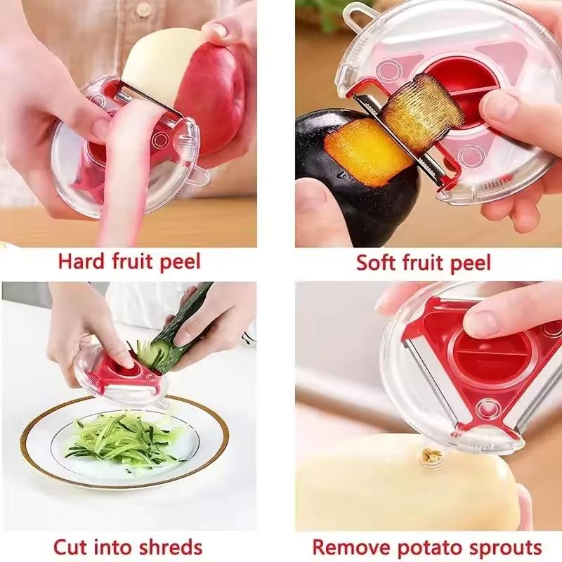 1/3 шт. 3 в 1 Magic Trio Peeler Set Slicer Shredder Peeler Julienne Cutter Multifunction Peel Blade Zester Grater Kitchen Tool