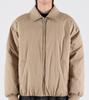 Button Seoul [Duck Down 80/20] Minimal Duck Down Zip-Up Blouson Jacket (Brown)