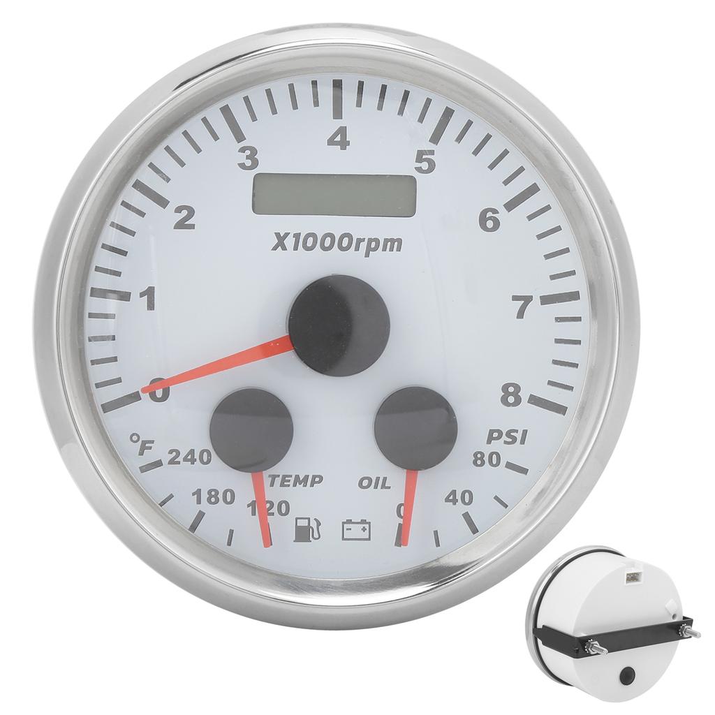 85-мм 3-в-1 Многофункциональный датчик давления масла и температуры 8000 об/мин для 8–16 В Отправка в Автодома, Яхты, Мотоциклы