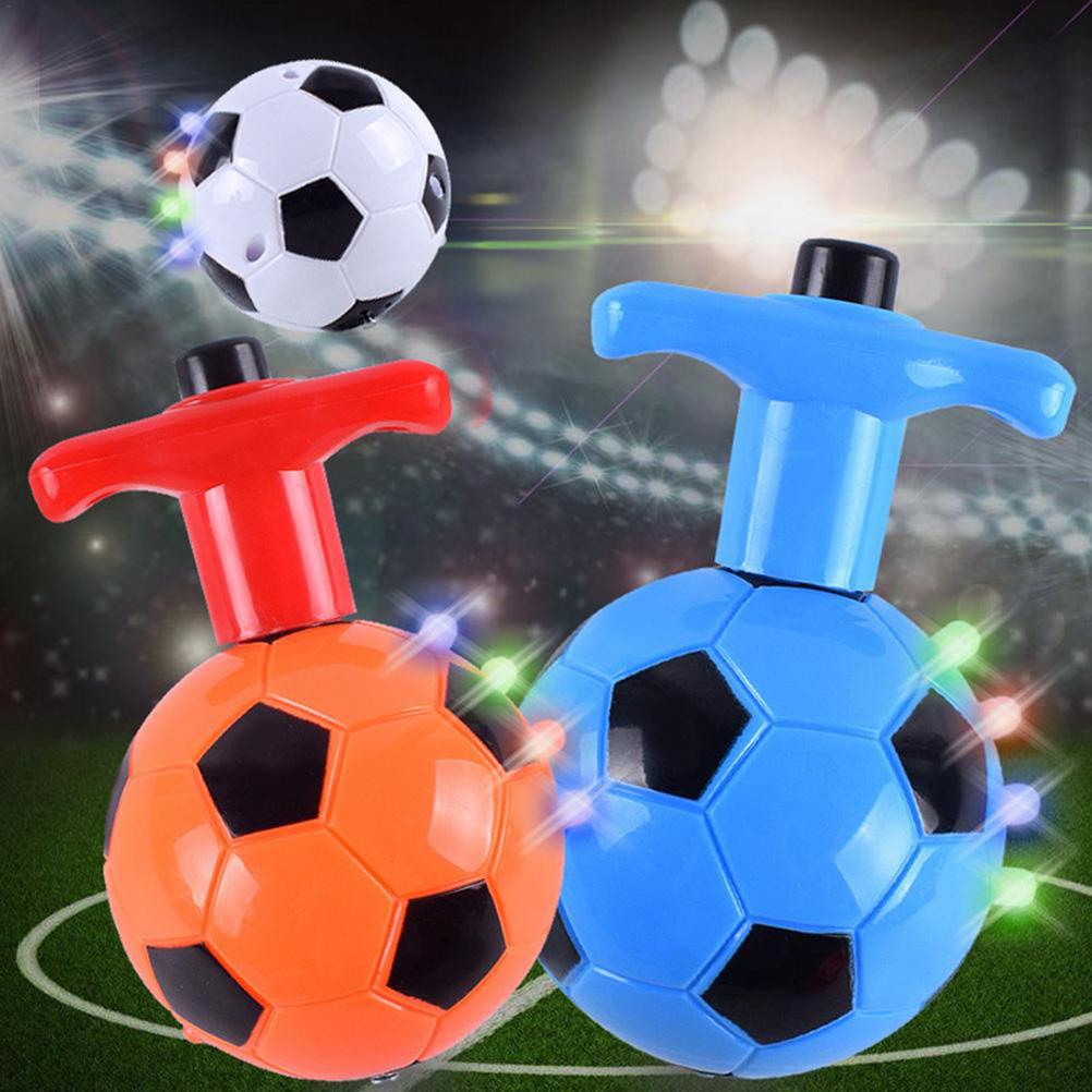 LED Light Up Flashing Rotary Scope for Kids Music Flash Light Football Toy Electric Fingertip