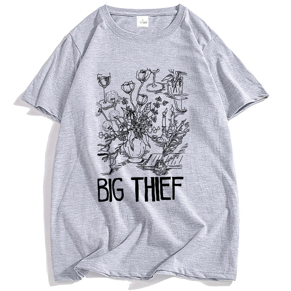 Big Thief Flowers Candles TShirt Short Sleeve Summer Unisex Tshirts Fashion Band Graphic Print T Shirt Oneck Unisex Streetwear