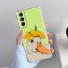 Чехол для телефона Samsung Galaxy S26 S25 S24 S23 S22 Ultra S20 S21 FE 5G Plus Мягкий прозрачный чехол Смешная утка