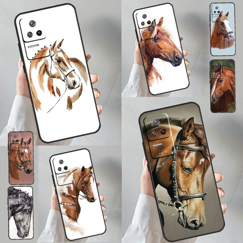 Чехол с рисунком Лошадь Пони для Xiaomi 13 14 Ultra 12 Lite 11T 12T 13T Pro POCO M6 Pro X6 X5 X3 F3 F5 M5s