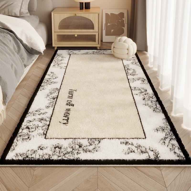 Плюшевый овальный ковер для девочек, кровать для спальни, нескользящий пушистый милый большой ковер для гостиной, диван, пушистый моющийся коврик для напольного покрытия