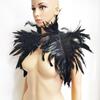 Faux Feather Shawl Shoulder Wrap Cape Soft Adjustable Retro Gothic Collar Cosplay Party Stage Performance Faux Feather Scarf Dancer Costume
