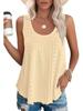 Женская футболка без рукавов, открытые топы, однотонные, с круглым вырезом, лето