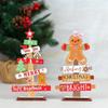 Festival Gingerbreads Man Ornament Letter Christmas Tree Tabletop Sign for Office or Home Shelves Decoration Gift top sale