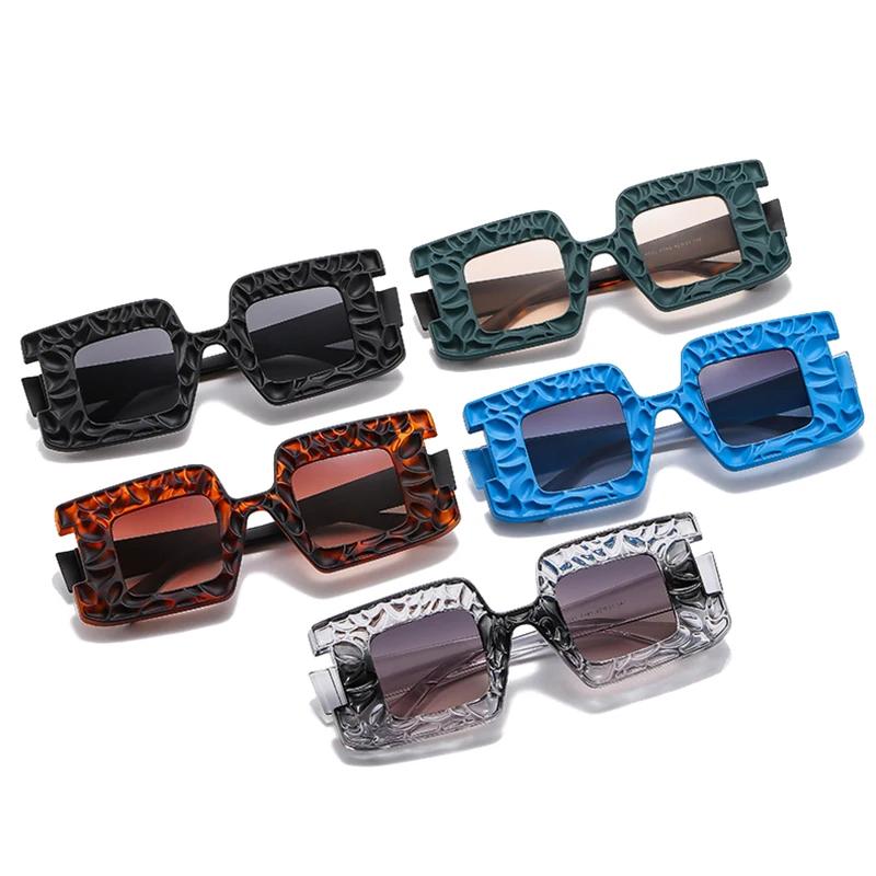 SHAUNA модные уникальные двухцветные квадратные женские солнцезащитные очки оттенка UV400 ретро трендовые мужские солнцезащитные очки с градиентом цвета шампанского