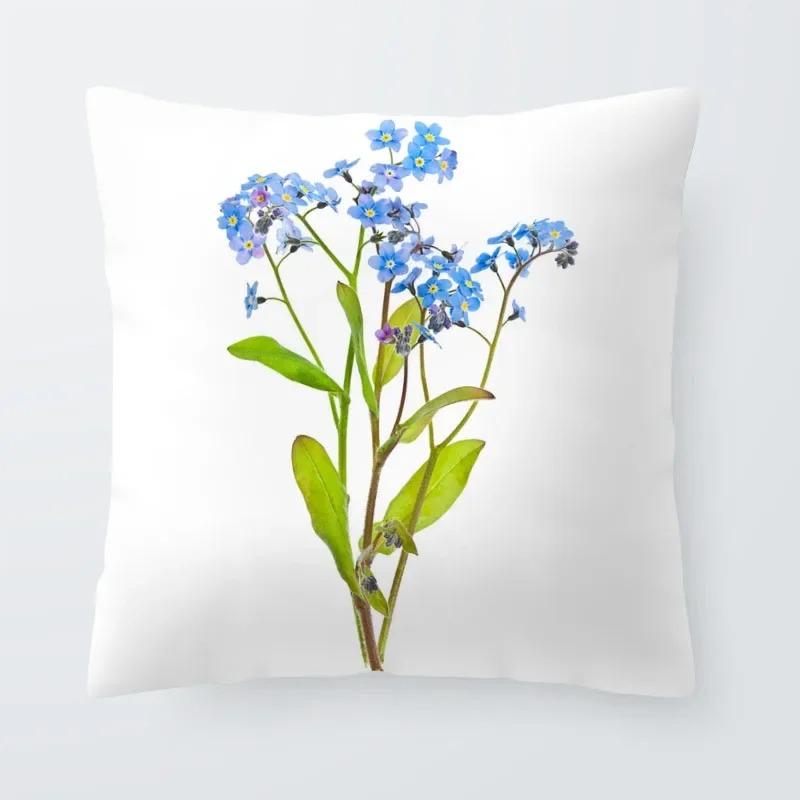 Простая цветочная декоративная наволочка для гостиной, офиса, украшения для дома, наволочка
