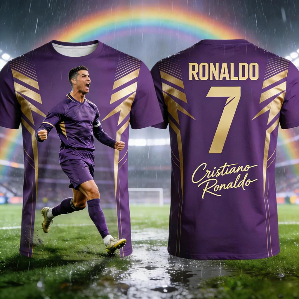 26 Ronaldo #7 Fan Edition Football Jersey 3D Print Men Women Children T-shirt Summer Daily Sports Breathable Casual Short Sleeve