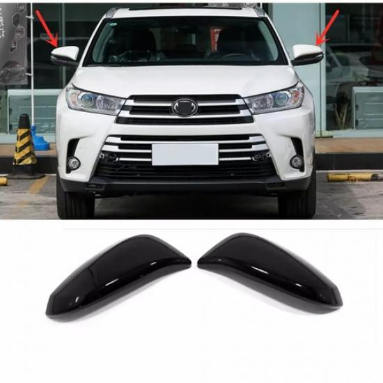 Для Toyota Highlander 2015- Ярко-черные Накладки на Зеркала Заднего Вида 2 шт.