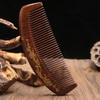 Natural Gold Sandalwood Small Comb Natural Wood  Structure Fine Tooth Hair Comb Anti-Static Head Acupuncture Point Massage Gift