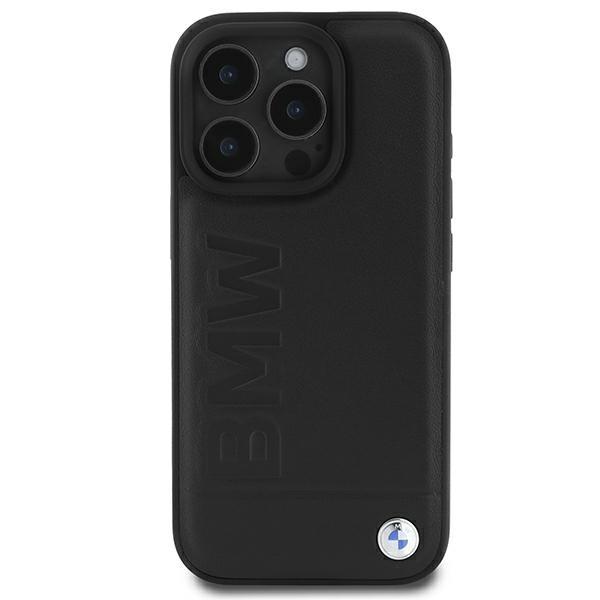 BMW BMHCP16LSLLBK iPhone 16 Pro 6.3" black/black hardcase Leather Hot Stamp