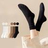 Women's Boneless Mid-calf Socks, Anti-odor and Sweat-absorbing, Piles of Postpartum Socks, Solid-colored Summer Long Socks