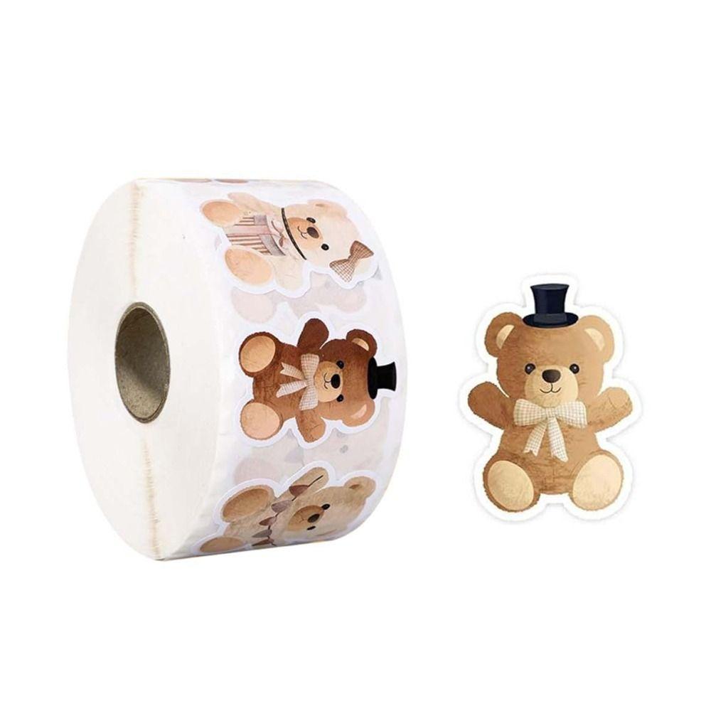 500 шт. аксессуаров для рукоделия, милые наклейки с медведями, разноцветные наклейки каваи с медведями, забавные наклейки для скрапбукинга