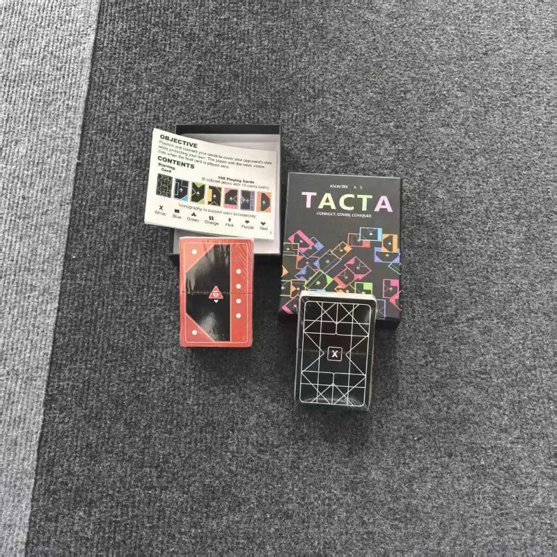 1 Набор Настольная игра Tacta 2-6 игроков Быстрая карточная игра Веселая стратегия Сопоставление форм Вечеринка Семейные посиделки Досуг Карты