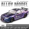Jdm 1:24 Ниссан Скайлайн ГТР R34 Высокопроизводительное Спортивное Купе Сплав Литье под Давлением Модель Автомобиля Симуляция Украшения Праздничный Подарок