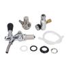 Beer Keg Dispenser Silver Stainless Steel Odorless Regulator Pressure Gauge Beer Keg Accessory Kit
