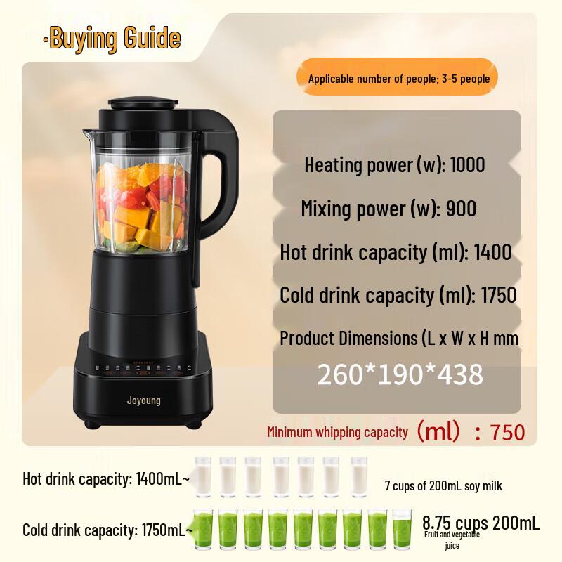 Joyoung High-Speed Silent Blender 1.75L CN plug (adapter included)