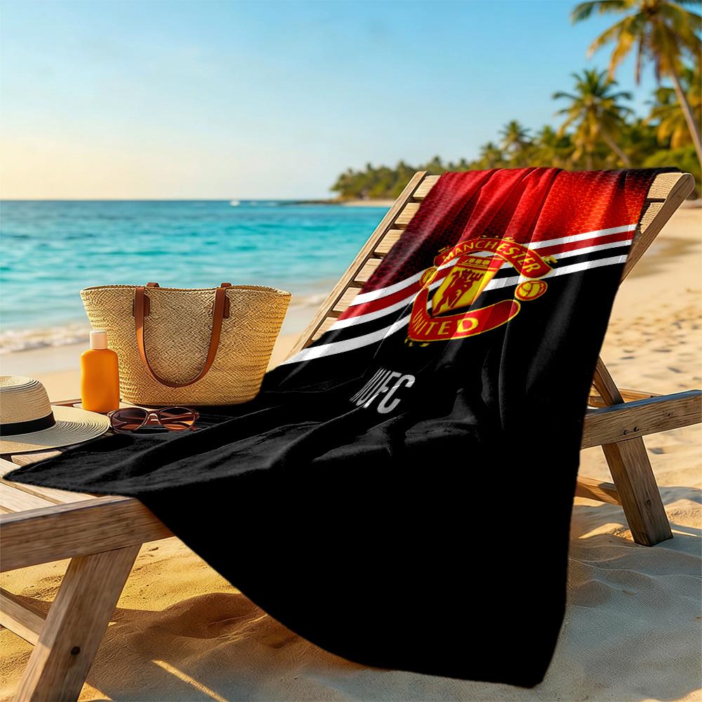 Manchester Beach Towel Super Soft & Absorbent Comfortable Lightweight Portable for Swimming,Beach,Camping, Travel, Beach Accessories,Gym