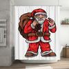 Tuniu Праздничная шторка для душа с Санта-Клаусом Merry Christmas Праздничный декор Веселый новый принт Водонепроницаемая ткань