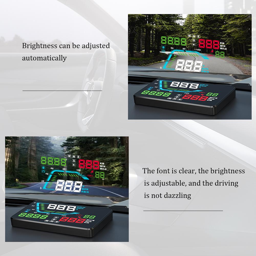 ZQKJ Q7 HUD GPS система для всех автомобилей Head Up Display цифровой спидометр автомобильные электронные аксессуары сигнализация превышения скорости многофункциональный