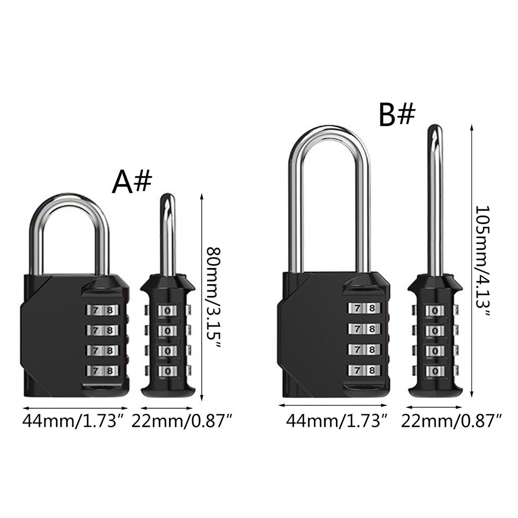 Большой четырехзначный механический замок для шкафа в спортзале, парольный замок, промышленный парольный замок для багажа, школьного спортзала на открытом воздухе