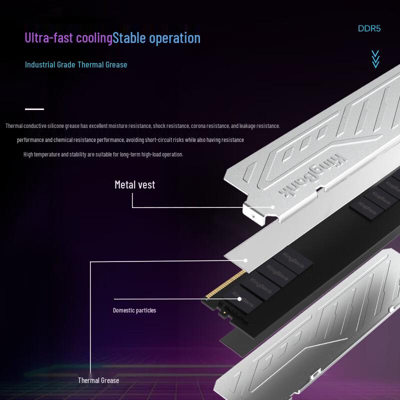 Комплект памяти KINGBANK DDR5 6000 МГц для настольных ПК