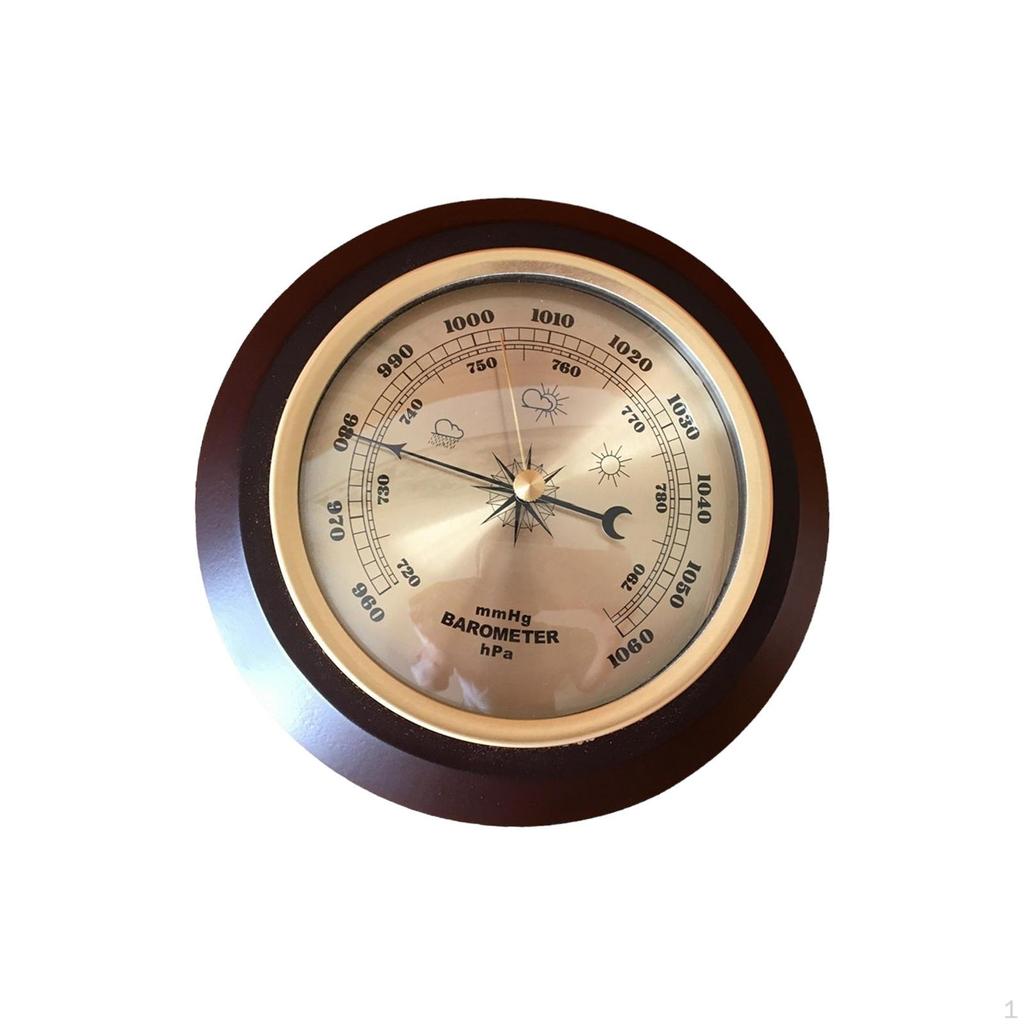 Wall Mounted Barometer Hanging Analog Weather Station Easy Reading Living Room Dia 7" Pressure Gauge