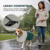 Dog Raincoat with Hood for Medium Dogs 15-20 KG, Green, M
