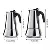 4/6 Cups Stainless Steel Italian Top Moka Espresso Cafeteira Expresso Percolator Stovetop Coffee Maker Moka Pot