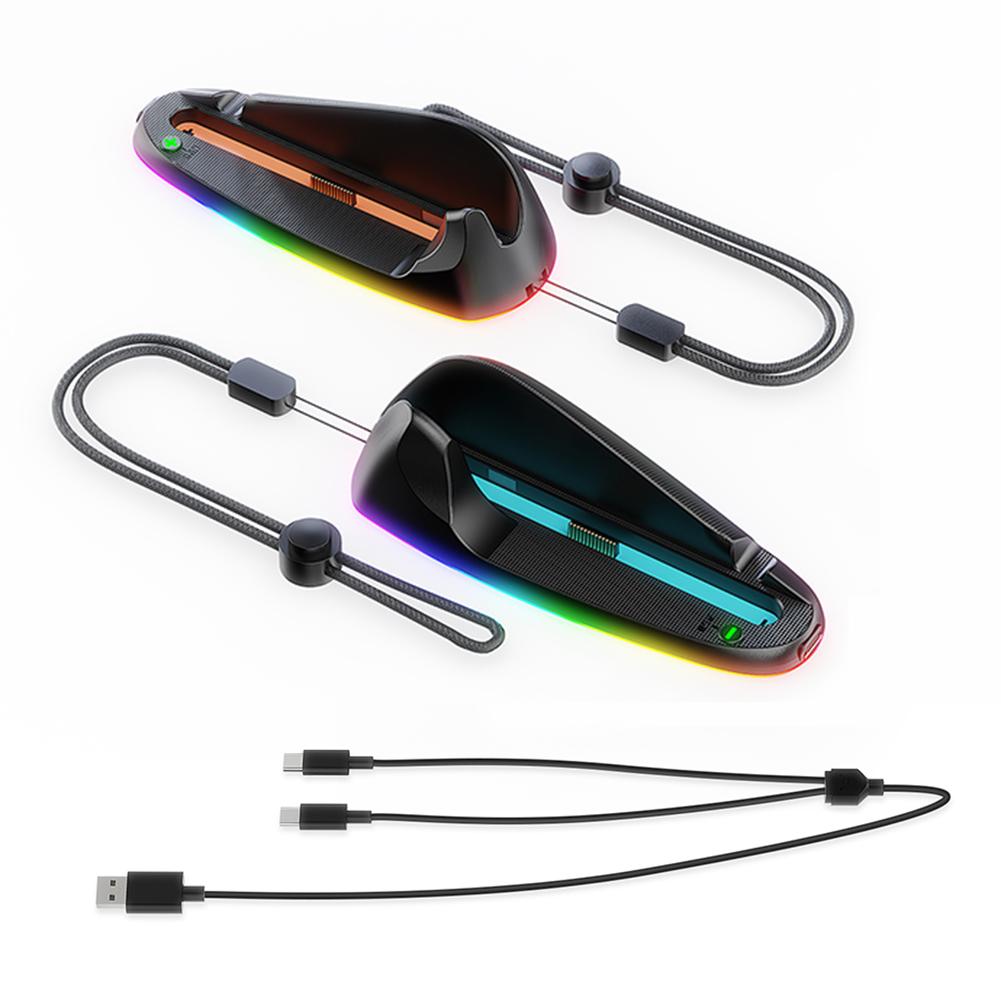 2 шт. Игровой контроллер-мышь с RGB-подсветкой Рукоятки для контроллера-мыши Зарядная станция для игрового контроллера для Joy-Con 2 для Switch 2
