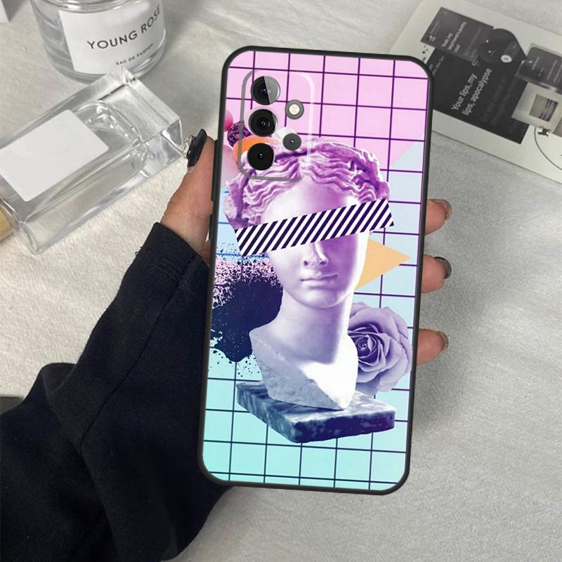 Ретро Кибер Статуя 'Большая волна' Чехол для Samsung Galaxy A54 A34 A14 A36 A56 A06 A13 A53 A32 A12 A22 A52 A35 A17 A16 A55 A15
