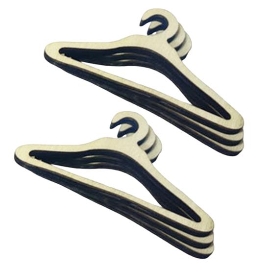 Вешалка для кукольной одежды с мини-вешалкой Деревянный органайзер для демонстрации одежды куклы-девочки