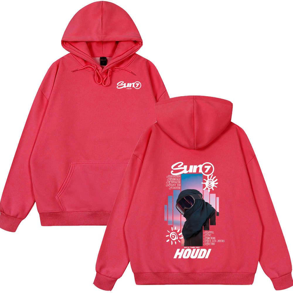 Women Men Houdi Sun7 Rap Album Poster Graphic Hoodie Unisex Front Back Print Hooded Sweatshirt Loose Fit Soft Casual Streetwear Pullover Tops