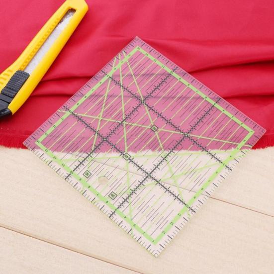 Квадратная лоскутная линейка для резки ткани для квилтинга DIY ручной швейный инструмент