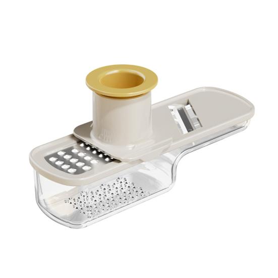 Овощерезка 3-в-1, терка, из нержавеющей стали, кухонный комбайн для нарезки, машина для нарезки с защитой для рук, жульен, пюре