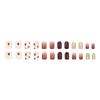 Red Tulip Elegant 24-Piece Winter Wearable Nail Stickers