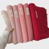 "Korean Style Pink Imitation Cashmere Scarf - Cute Winter Gift for Women, Boyfriends & Girlfriends"