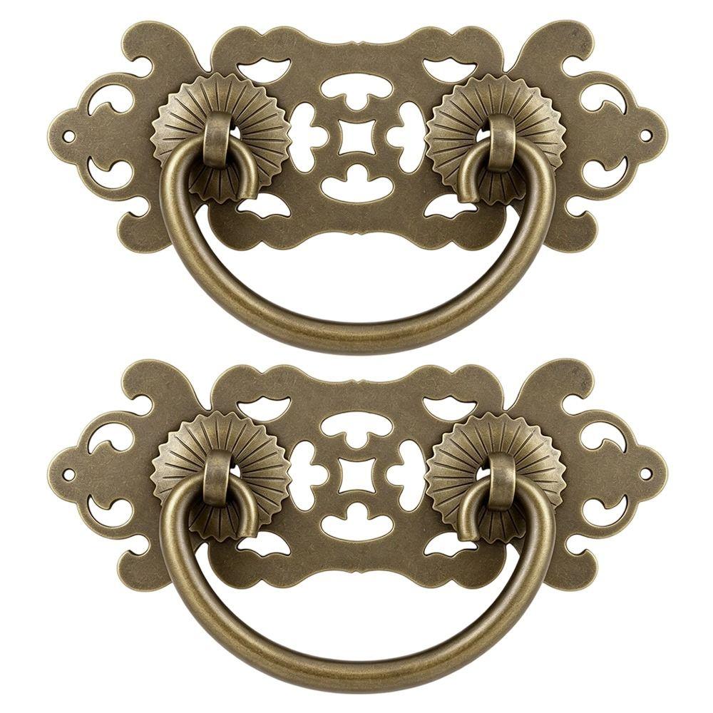 2pcs Easy Install Cabinet Pulls 10.2*4.1cm Furniture Handles Antique Drawer Handles Drawers