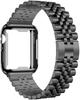 Металлический ремешок + Мягкий чехол из ТПУ для Apple Watch 45 мм 44 мм 41 мм 46 мм 42 мм 49 мм Браслет из нержавеющей стали Ремешок iWatch 11 10 9 8 7 6 5 SE
