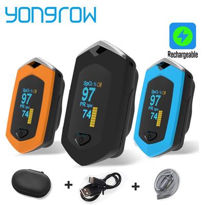 Пульсоксиметр на палец с кейсом для хранения (со встроенным аккумулятором)