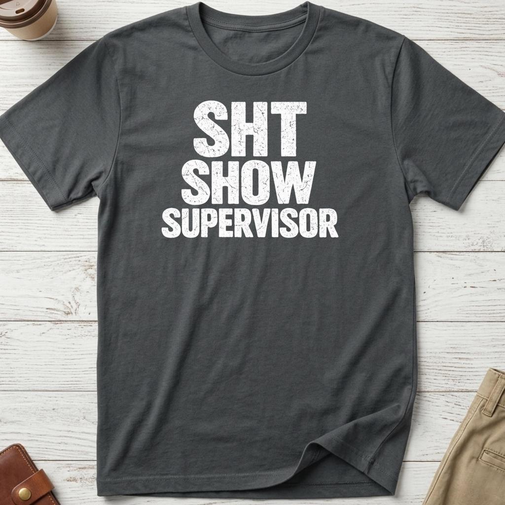 Летняя Повседневная Мода Sht Show Supervisor Футболка Ретро Офисный Юмор Футболка Подходит Как Для Унисекс, Так и Для Унисекс